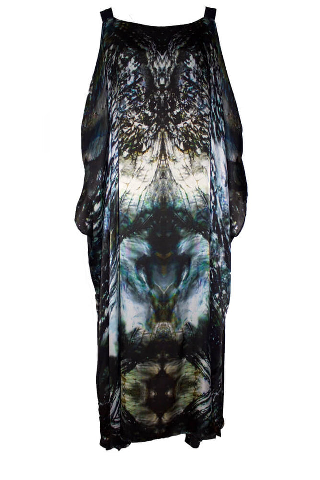 Metal Shell Print Zandra Silk Kaftan