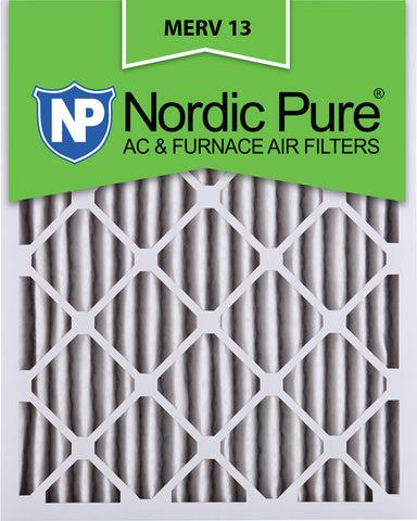10x20x2 Pleated MERV 13 AC Furnace Filters Qty 12 - Nordic Pure