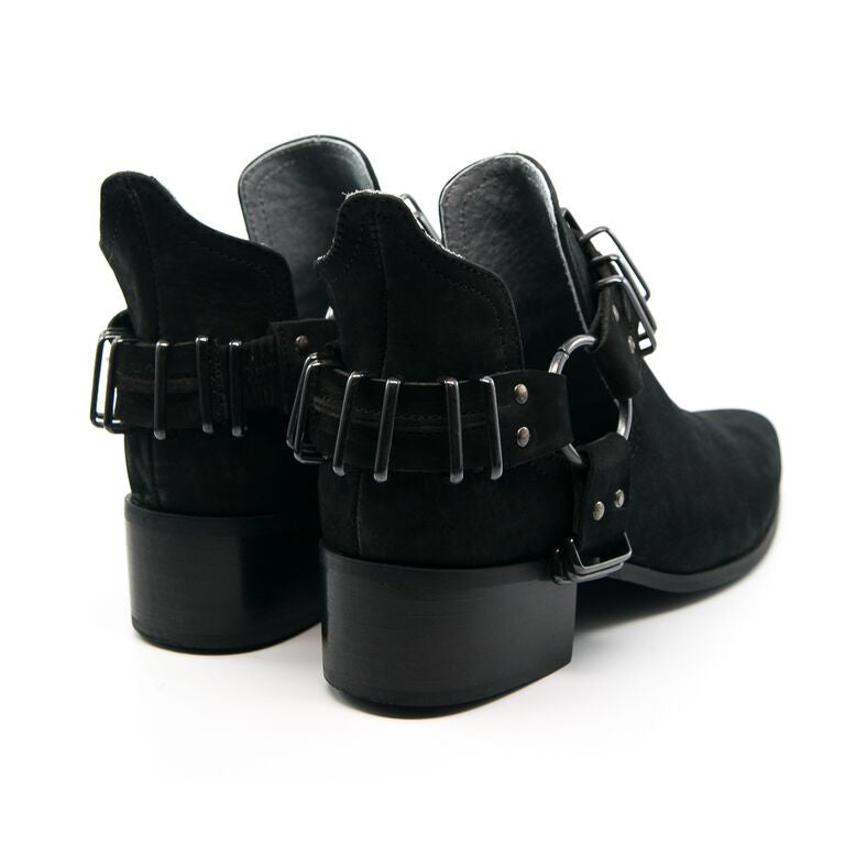Grey City Willa Black Suede Bootie