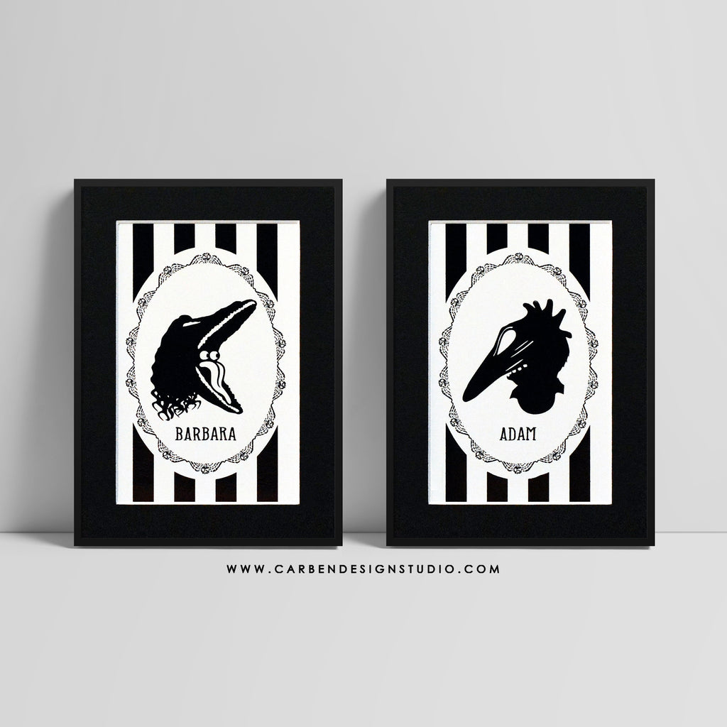 BARBARA & ADAM FOIL PRINT SET