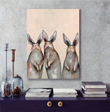 Three Standing Rabbits - Giclée Print
