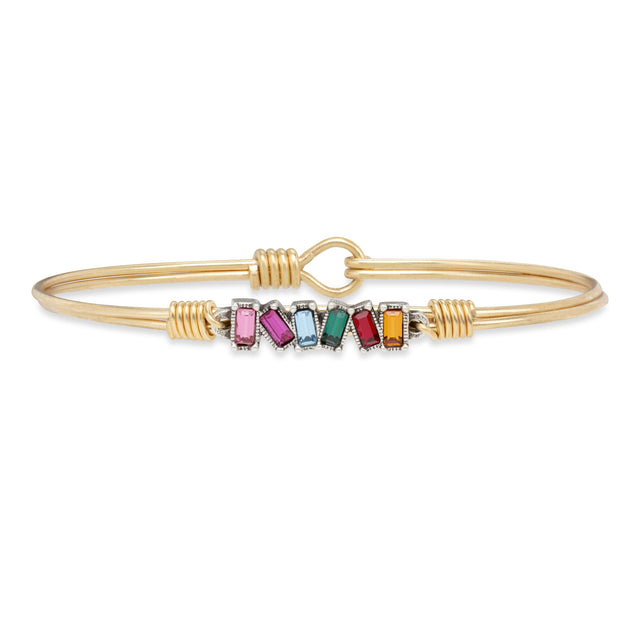 Mini Hudson Bangle Bracelet in Ombre finish:Brass Tone