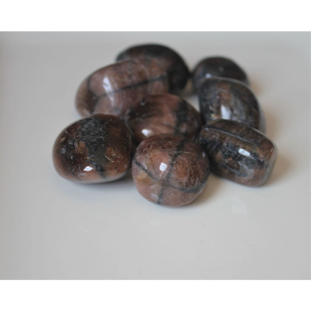 Chiastolite Tumbled Stone Andalusite Healing Crystal Ward off evil eye Protection crystal - Polished Stones