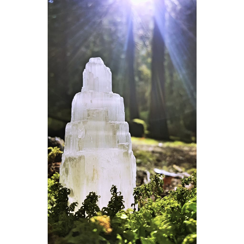 Selenite Iceberg Tower / Neutralize negative energies / High frequency healing energy - Natural Crystals