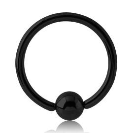 Captive Bead Rings - Black Titanium Captive Bead Ring