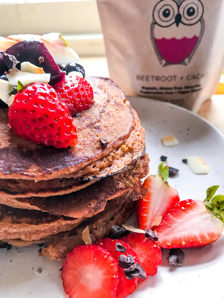 Naked Paleo Chocolate Beetroot Pancakes by Grace Chung