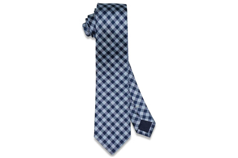 Red Brown Stripes Silk Skinny Tie