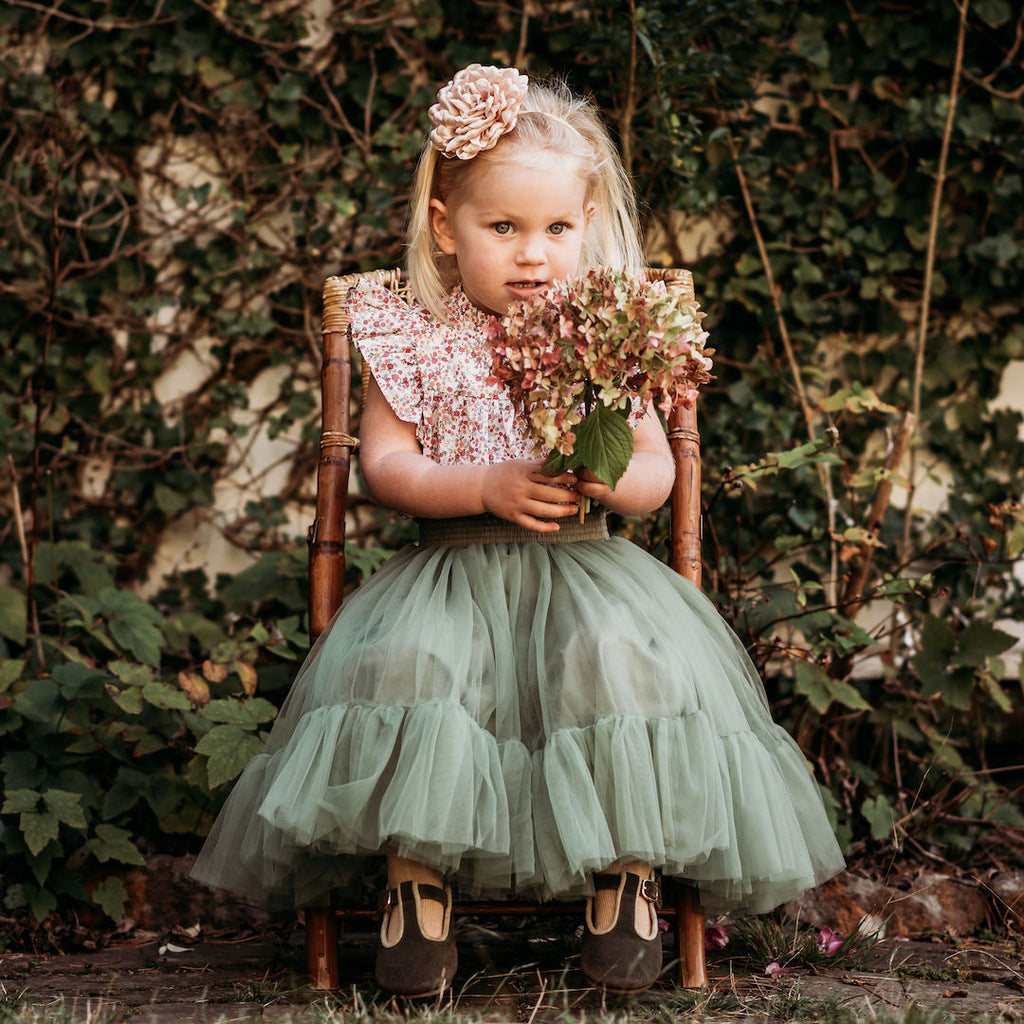 romantic ruffle tutu - basil tulle
