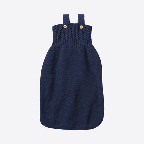 knitted organic merino wool sleeping bag - Navy