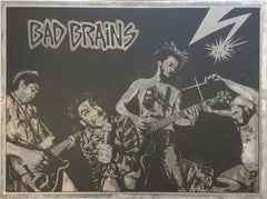 Shepard Fairey x Glen E. Friedman : Bad Brains, Original on Metal, 2009