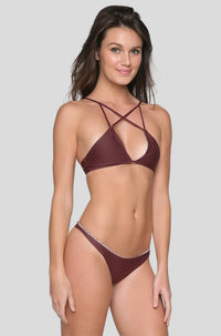 Okinawa Bikini Top in Merlot