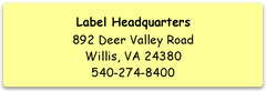 BOLD First Line Label Sheets (approximately 1 7/8" x 5/8")