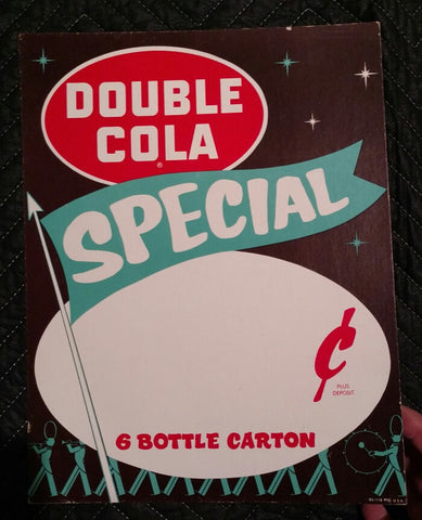 Vintage Double Cola Soda Sign Special With Marching Band - 1960's
