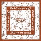 Brown Paix Cotton Scarf