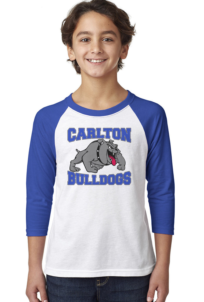3352 Next Level Youth Raglan - Carlton Bulldogs