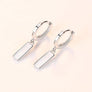 Simple 92.5 Sterling Silver Earrings - Enumu