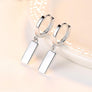 Simple 92.5 Sterling Silver Earrings - Enumu