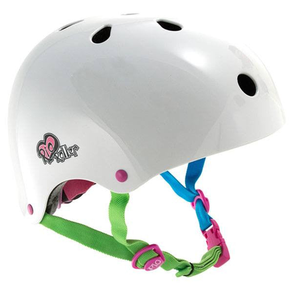Rio Roller Candi White Adjustable Skate Helmet - Front View