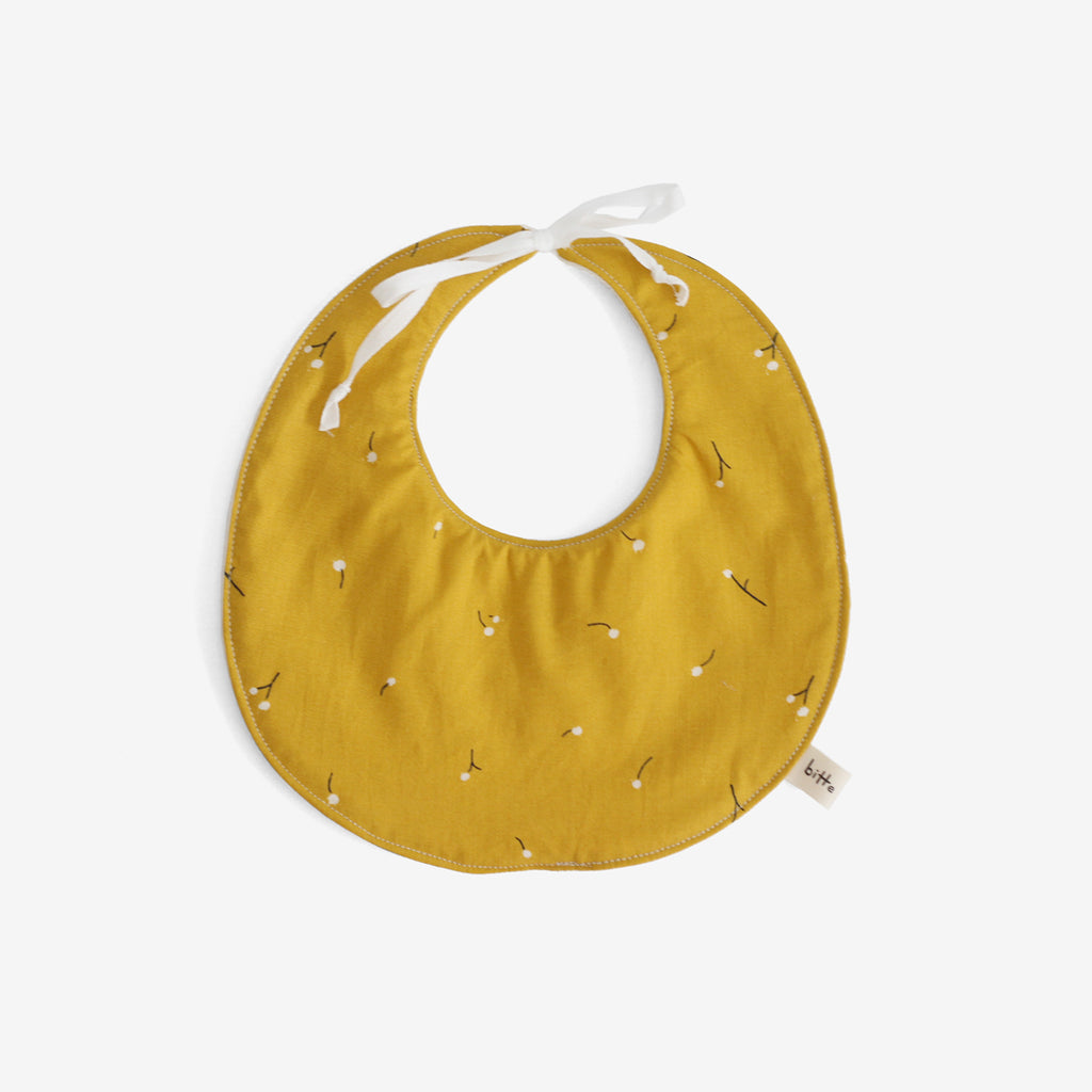 Organic Terry Baby Bib - Marigold Wishes