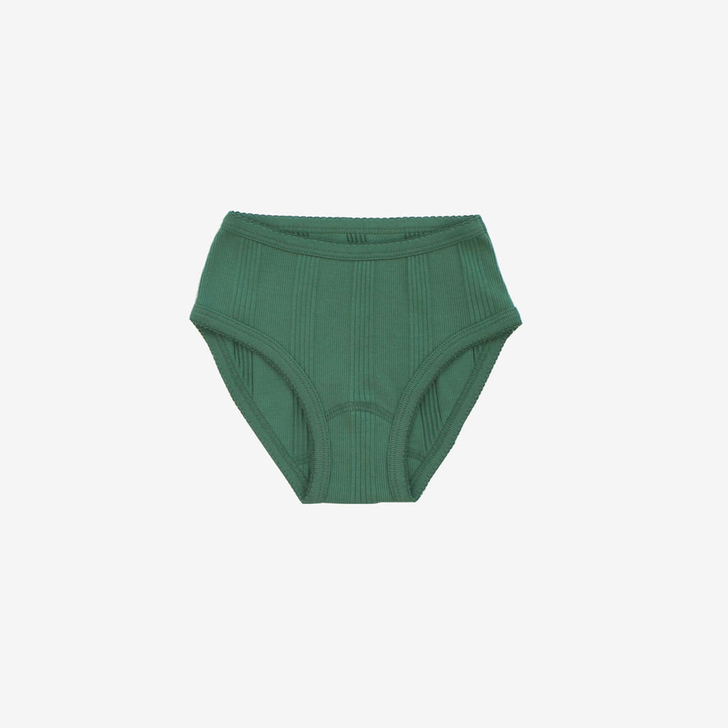 Drop-Needle Rib Panties - Schoolhouse Green