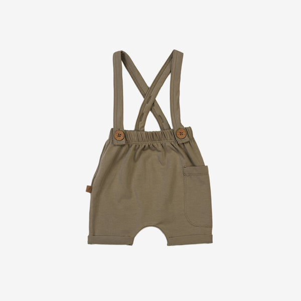 Organic Suspender Shorts - Mocha
