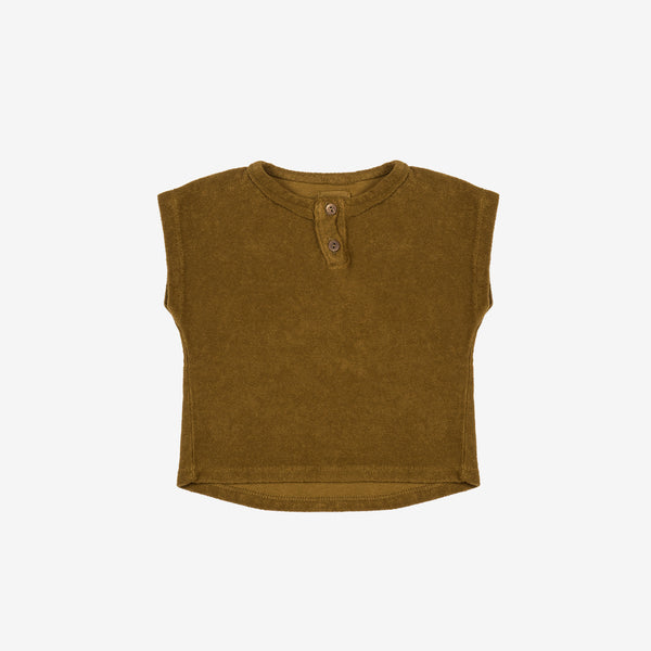 Organic Terry Box Tee - Curry