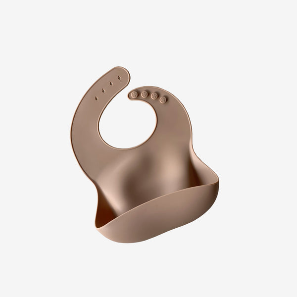 Silicone Bucket Bib - Latte