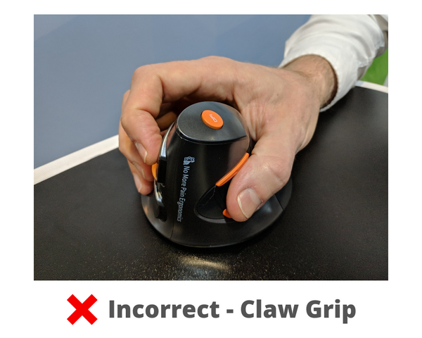 Incorrect Claw Grip computer mouse