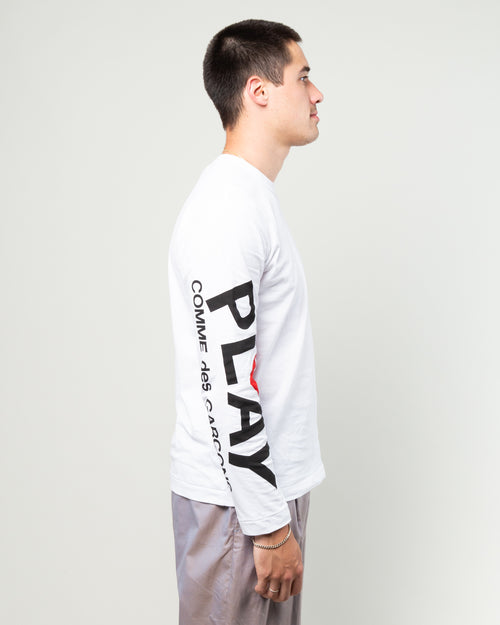 PLAY Big Heart Long Sleeve White 1