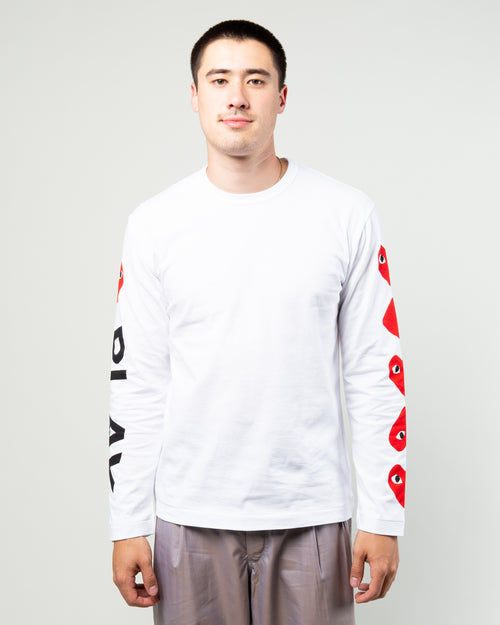 PLAY 4 Heart Long Sleeve White 2