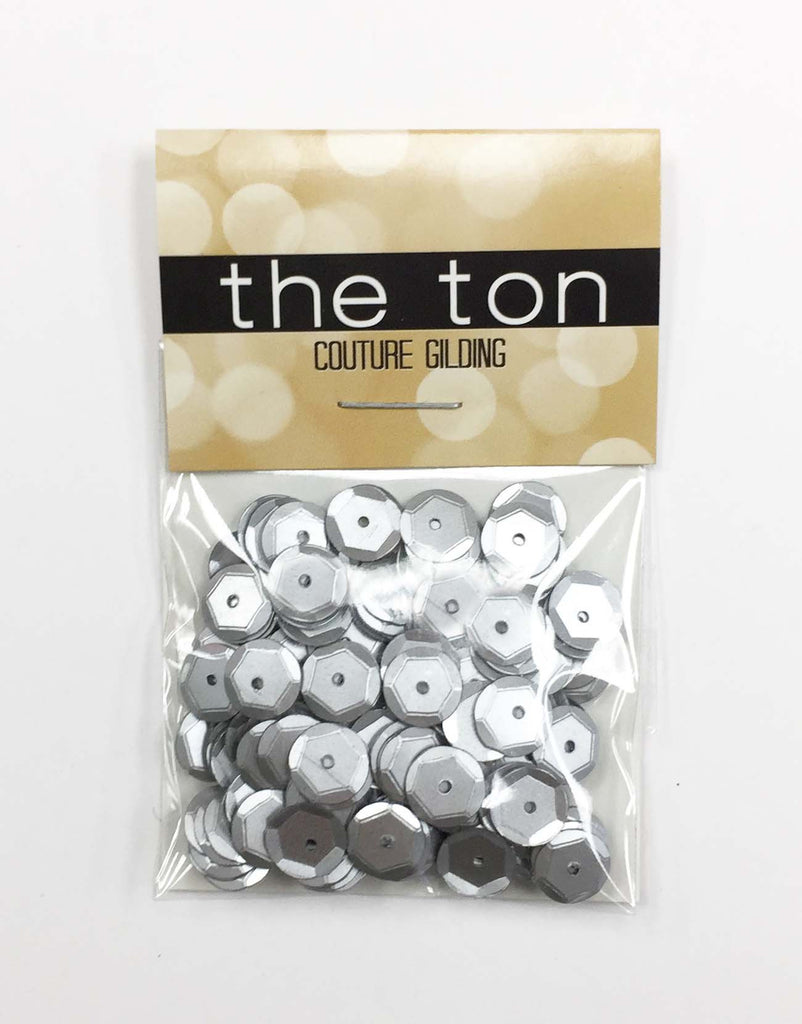Matte Silver Sequins - 10, 8, 6, 5, 4mm, MIXED