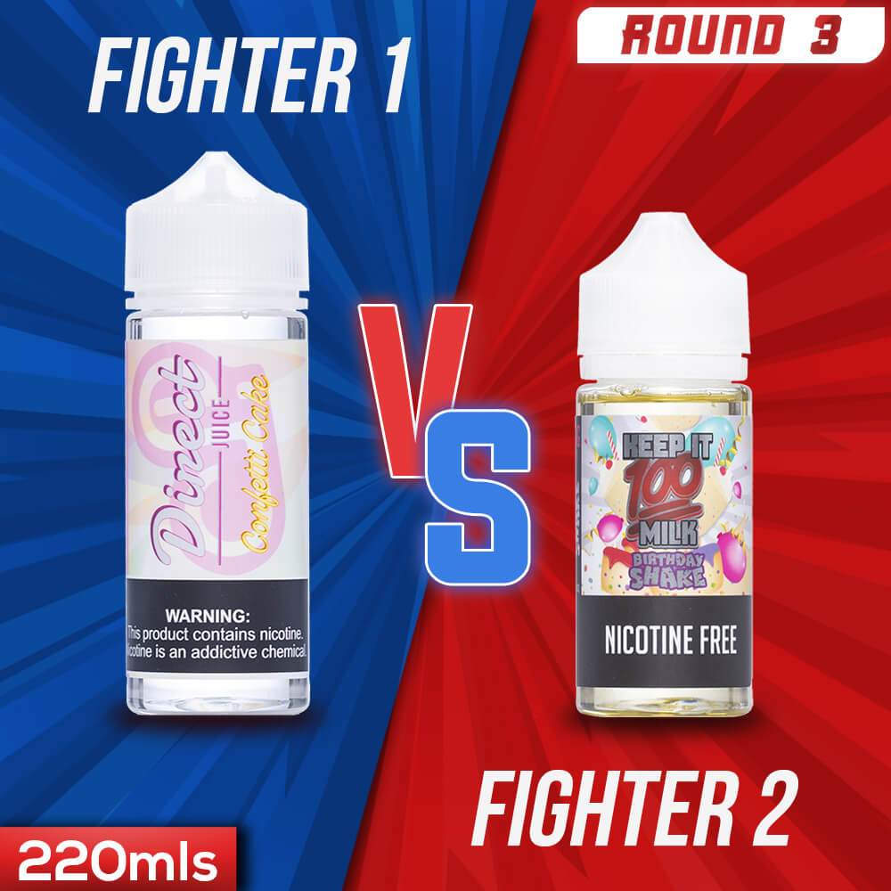 Us vs. Them - Direct Juice Confetti Cake vs. Keep It 100 Birthday Shake eJuice Showdown