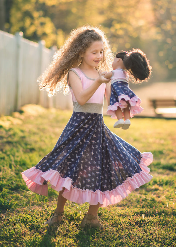 Heidi dress - Little Flowers size 4, 6, 8, 10, 12