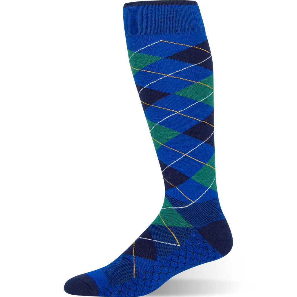 Heritage Argyle - Royal Blue Argyle Sock - Argoz