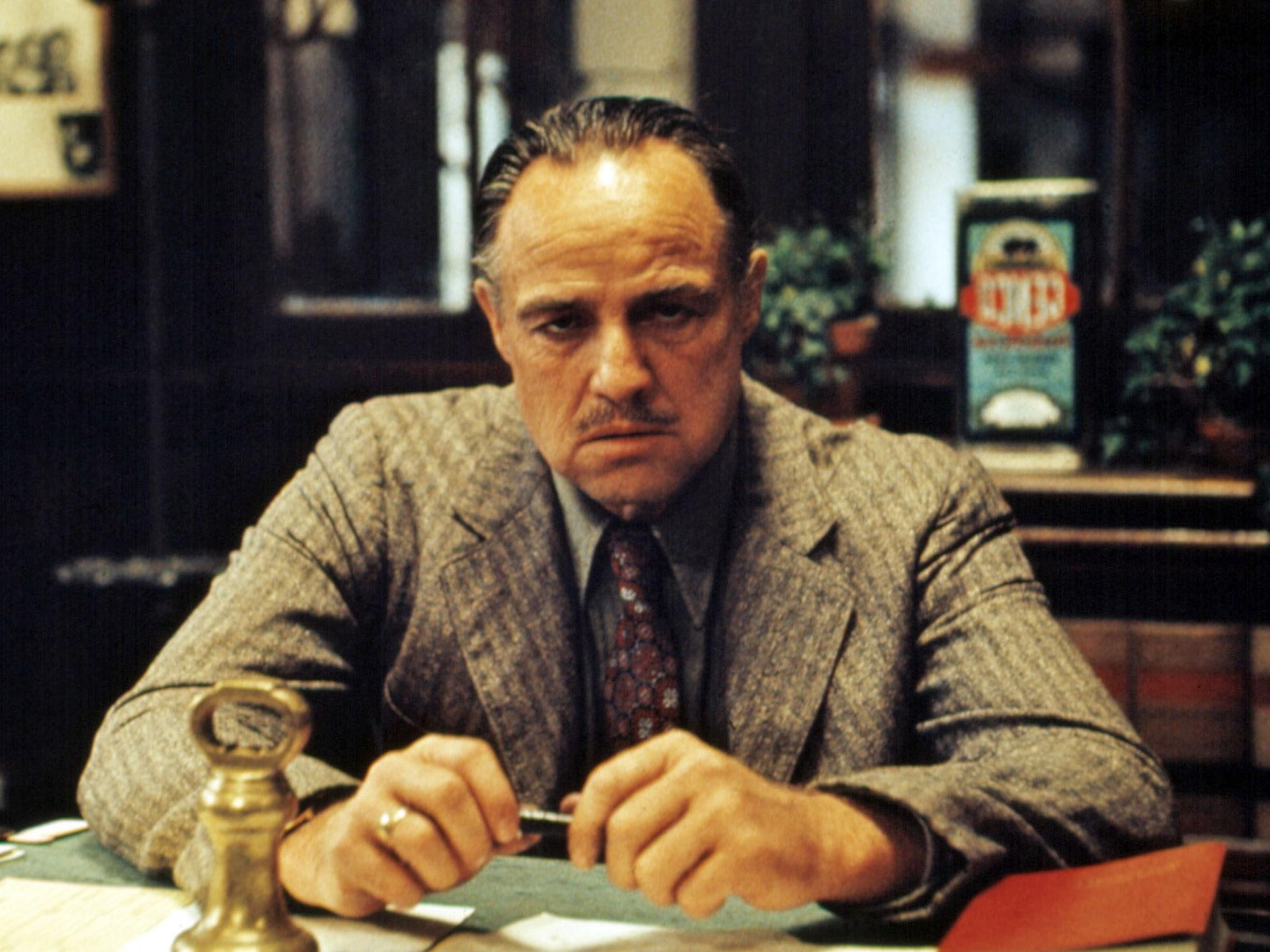 Vito Corleone in Grey Herringbone