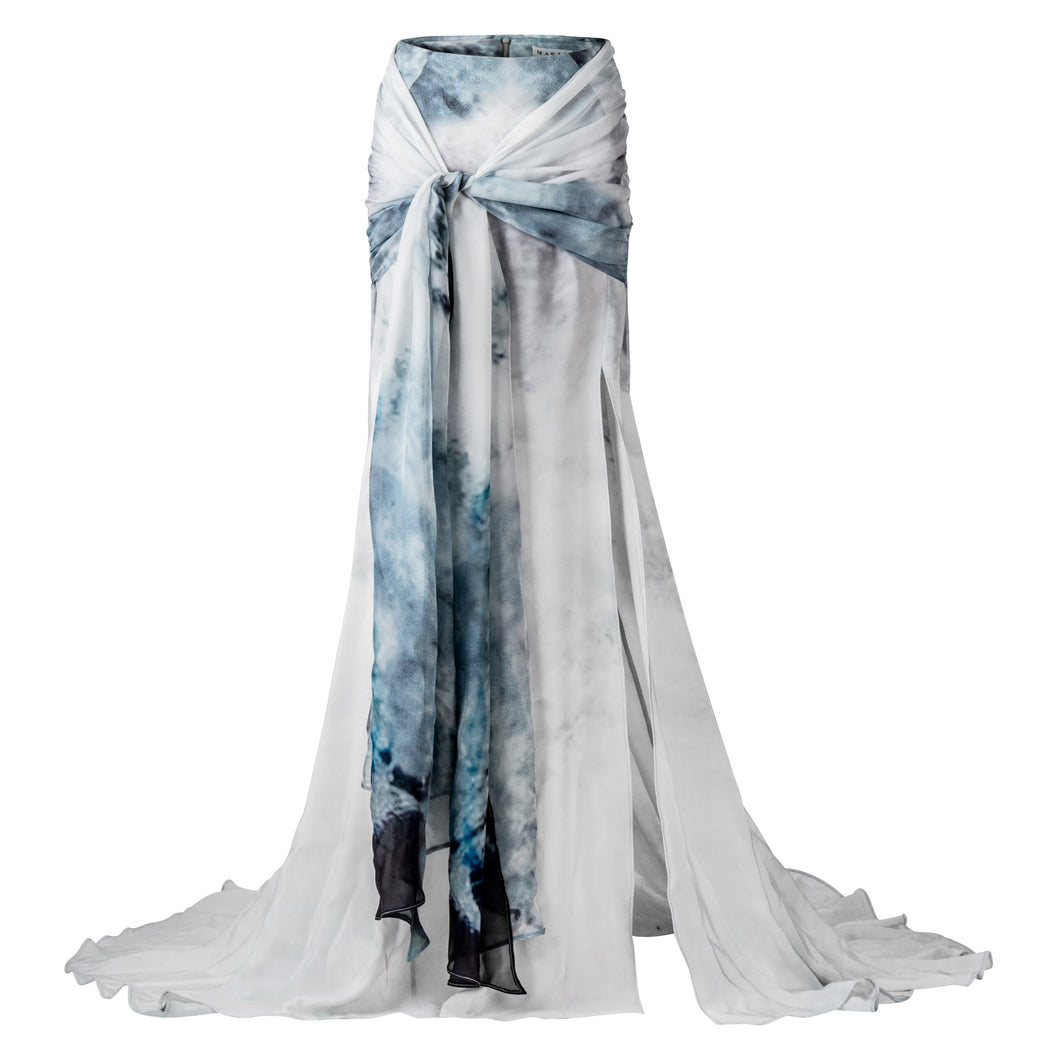 Maxi Wrap Skirt With Slit