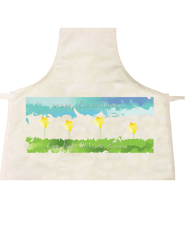EA10 - Personalised Aztec Easter Daffodil Apron