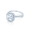 Asscher Diamond Halo Engagement Ring San Diego