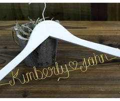 Personalized Wedding Hanger, Custom Bridal Wire Name Hanger, Bride or Birdesmaild Name Hanger WH001