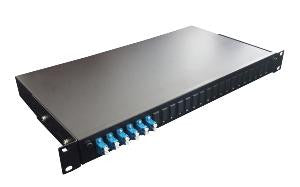 LC Duplex 12 port 24 position patch panel loaded with 6 LC duplex singlemode adaptors