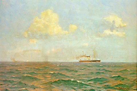 Norman Wilkinson-A Cross Channel Packet Steamship