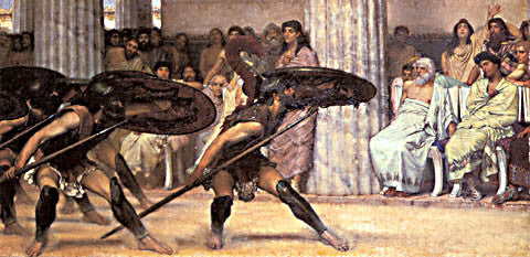 S. L. Alma-Tadema-A Pyrrhic Dance 1869