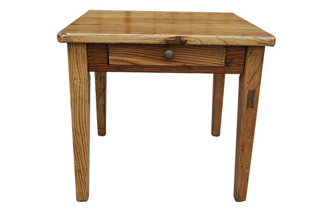 Recycled timber lamp table