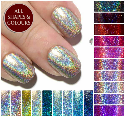 "Blue Unicorn Chrome" Iridescent Pastel Rainbow Chrome Nails
