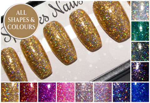 "Black Tie Required" - Pink, Black & Gold Chrome Colour Block False Nails