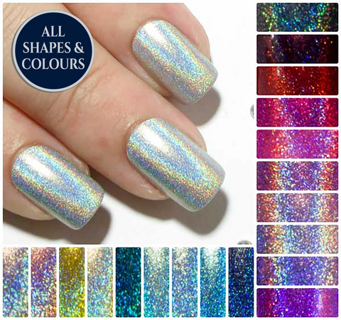 "Blue Unicorn Chrome" Iridescent Pastel Rainbow Chrome Nails