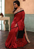 Pure Raw Silk Saree with hand painted madhubani border & sambalpuri patch on pallu