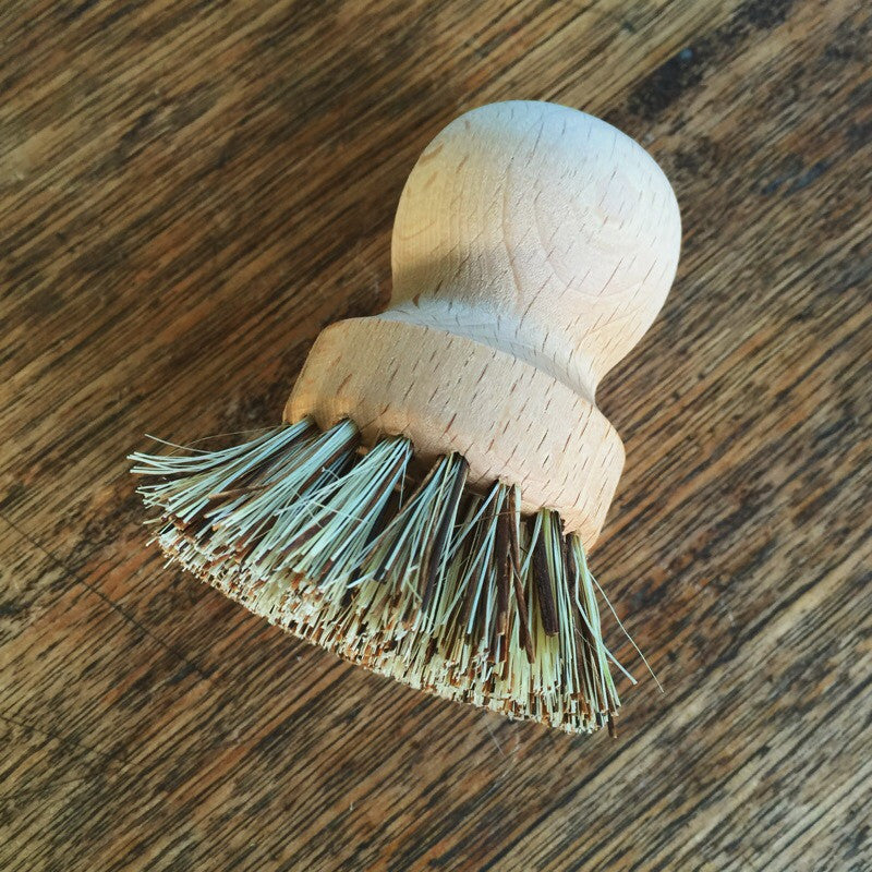Pot and vegetable brush