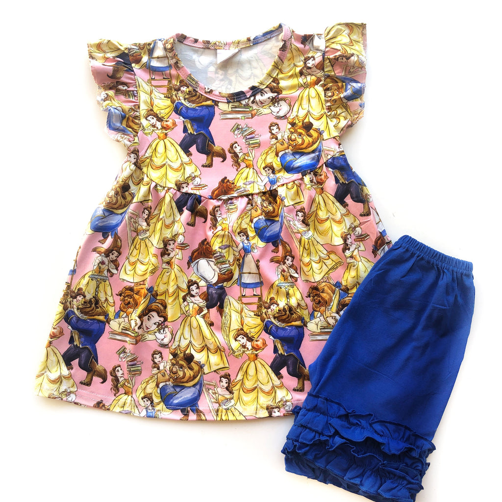 Beauty & the Beast library tunic & shorts