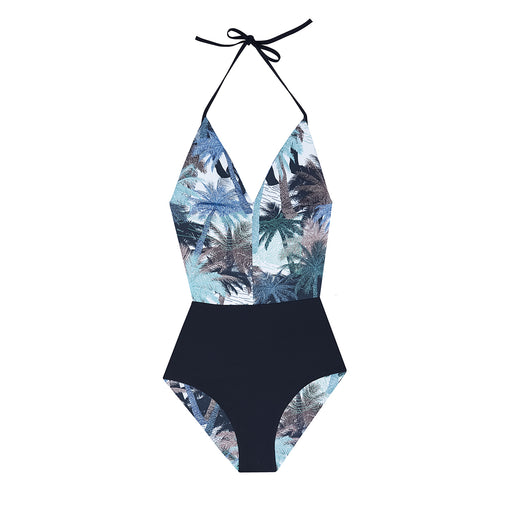 SUMMER NECKHOLDER „palmeras-black“